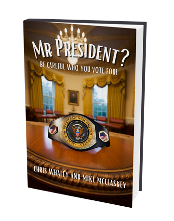 Mr President? book cover by Chris Whaley and Mike McClaskey